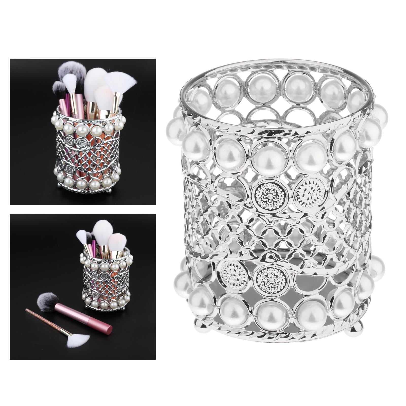 2x Household Makeup Brush Holder Cup Cosmetic Jewelry Organizer Vanity Decor