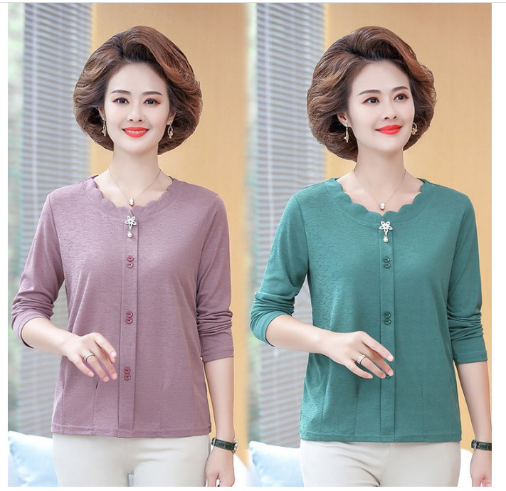 Áo Thun Nữ Mùa Xuân Trung Niên Mềm Đẹp SM68 - Hàng Quảng Châu Cao Cấp