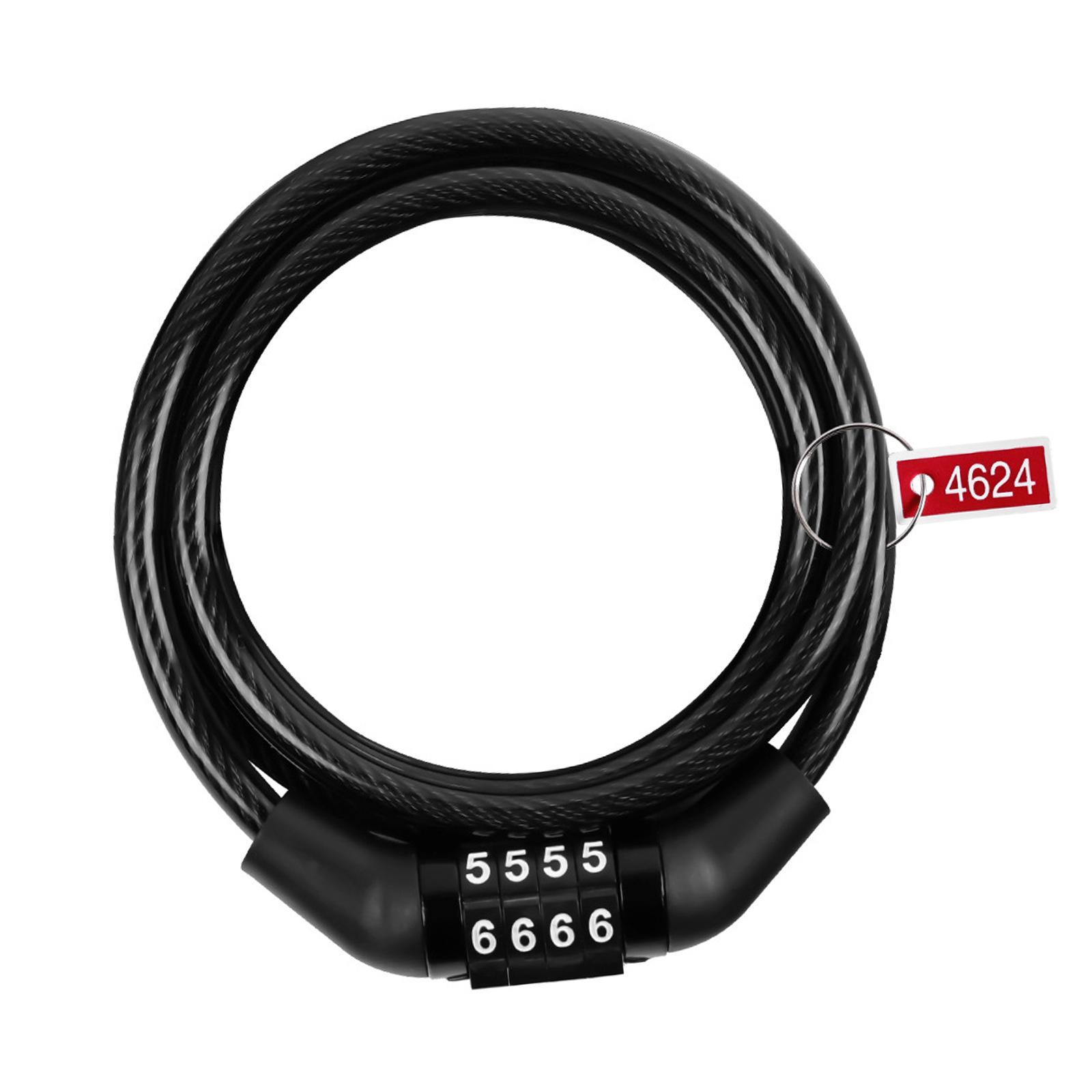 Lock Cable 4 Digit Resettable Bike Lock Cable