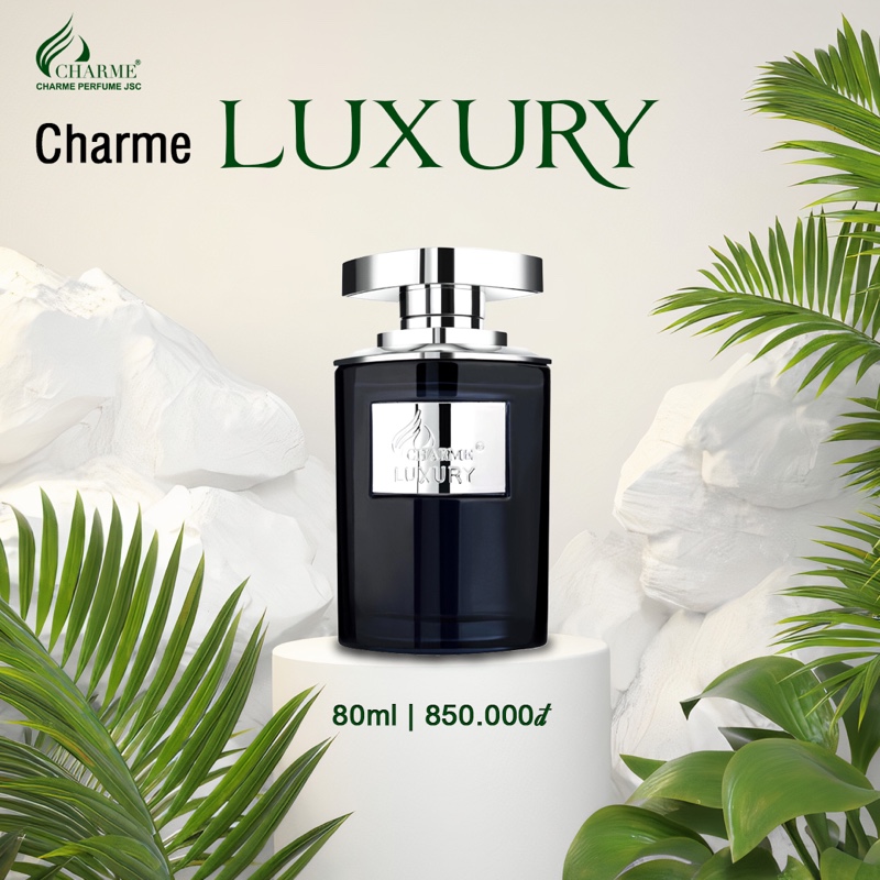 Nước hoa nam cao cấp, Charme Luxury, lưu hương lâu, hương mát lạnh pha chút nồng ấm, 80ml