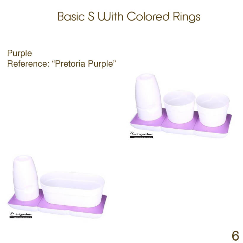 Vòng Phụ Kiện 5 Màu Color Ring Thay Thế Vòng Chậu Kit Trồng Cây Tự Dưỡng nhập khẩu Bồ Đào Nha Basic S và Basic UNO (màu trắng)