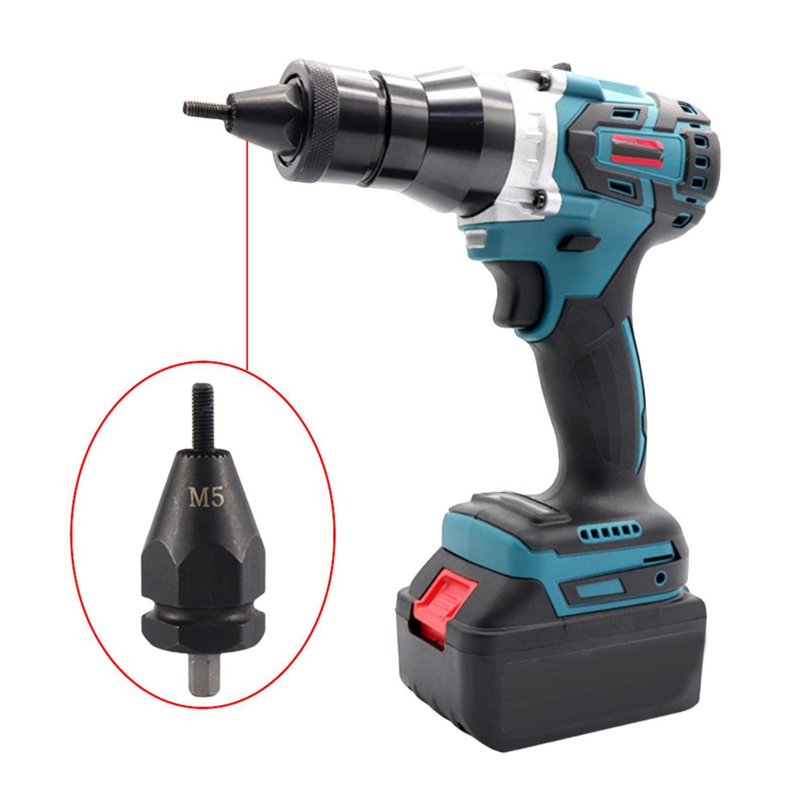 Electric Rivet Nut Gun Adapter Head M3 to M12 Replacement Mandrel Tool Accessories