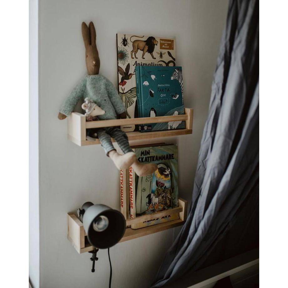 Kệ gỗ gắn tường để sách, gia vị, trang trí