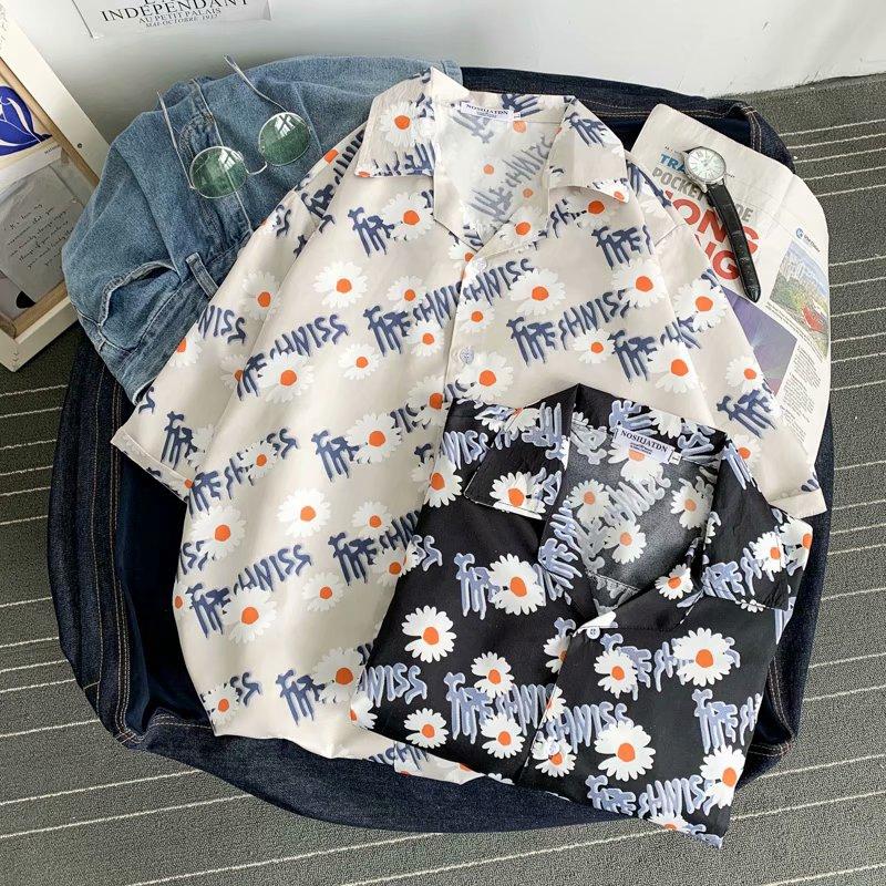 Áo Sơ Mi Nam Ngắn Tay In Họa Tiết Thời Trang