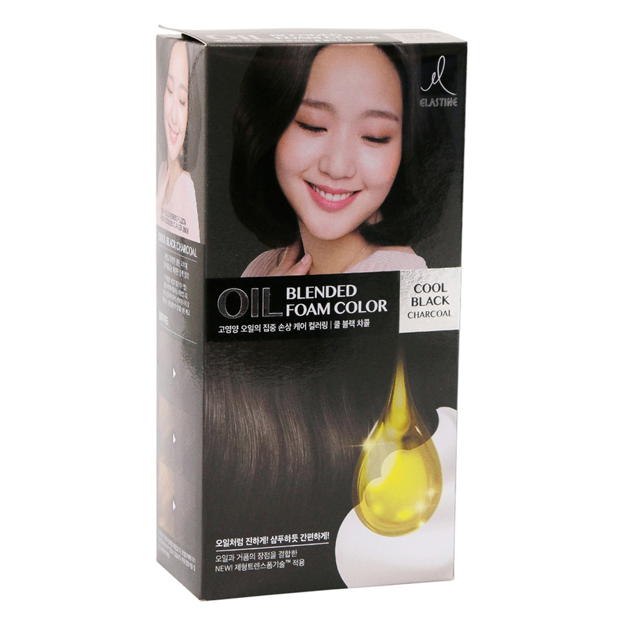 Gội Nhuộm Elastine Cool Black Charcoal (113g) (Đen Khói)