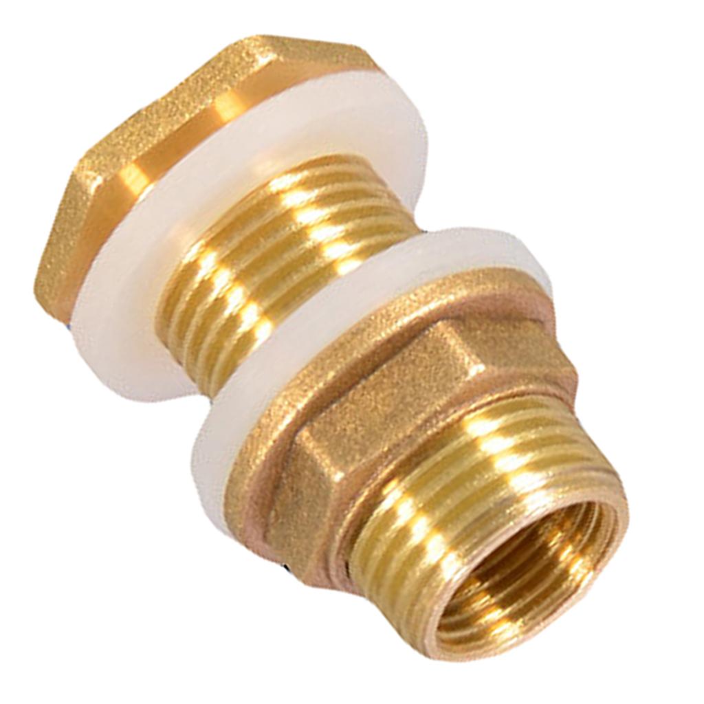 Brass Water Tank Hose Tube Pipe Connector Adapter Fittings with Gasket