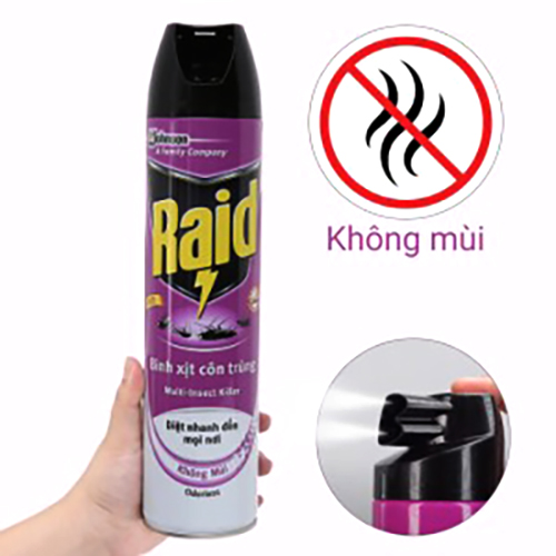 Xịt Côn Trùng Raid Không Mùi (600ml)