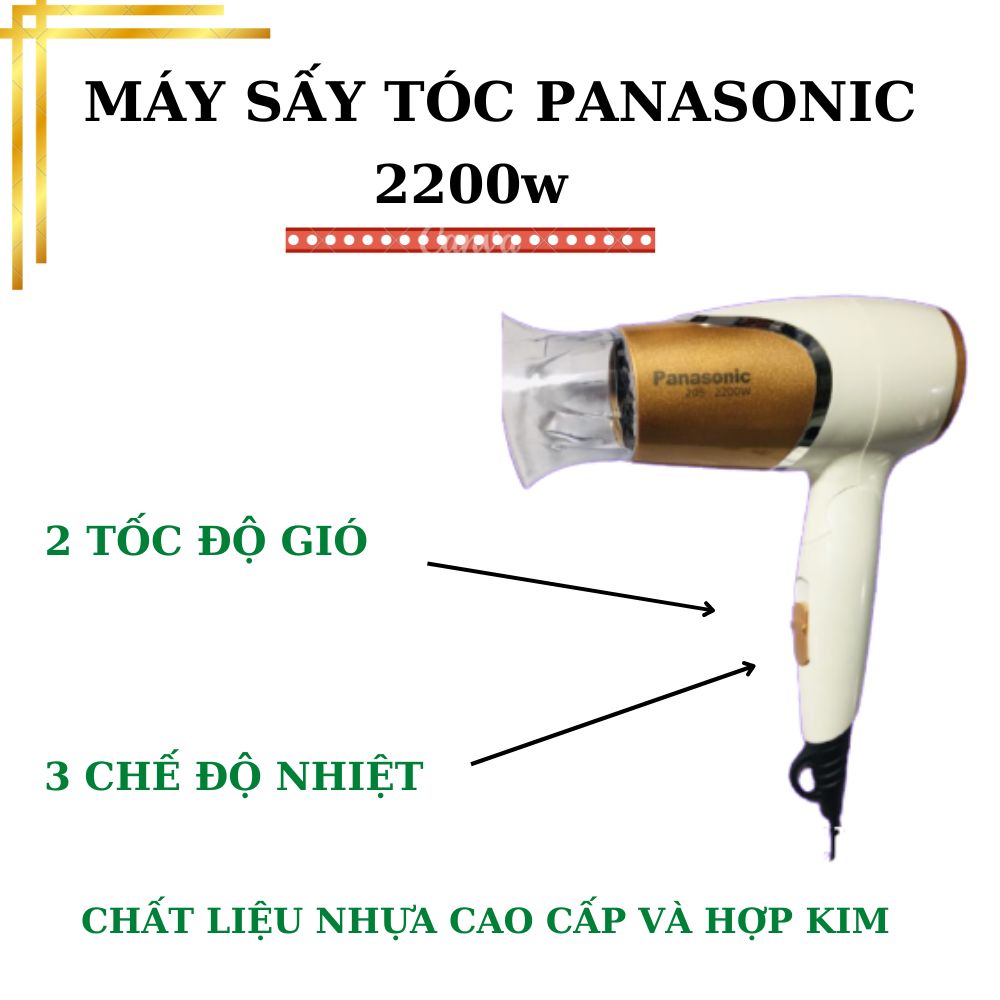 Máy sấy tóc 2 chiều nóng lạnh chuyên dụng Salon tóc - 2 tốc độ gió, 3 chế độ sấy/ mát, ấm, nóng/ tay cầm gập gọn tiện mang đi du lịch