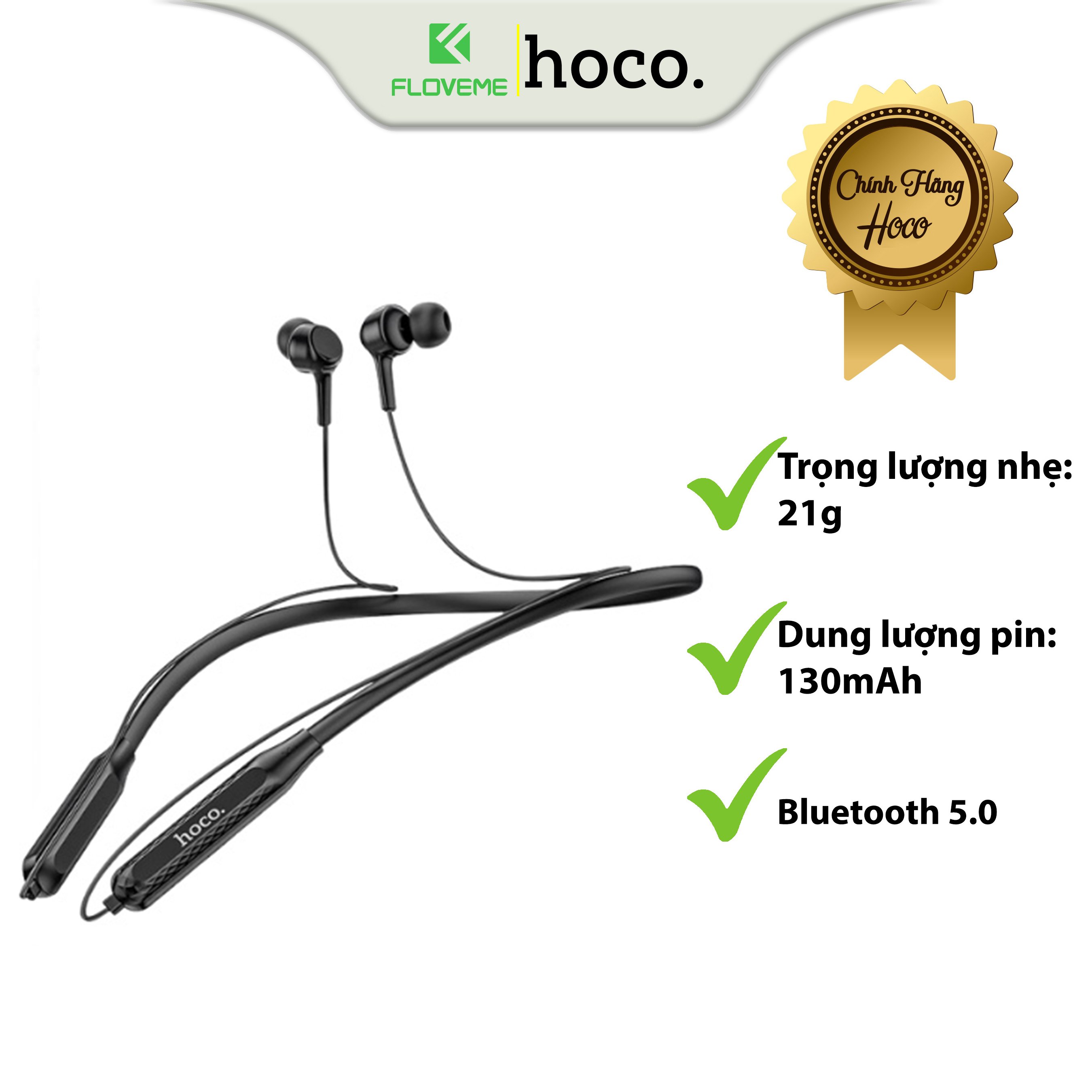 Tai Nghe Bluetooth Thể Thao Dành Cho Hoco ES51 Era V5.0 Dùng Liên Tục 10H, Chất Liệu Cao Cấp, Âm Thanh Rõ Ràng, Sắc Nét - Hàng Chính Hãng.