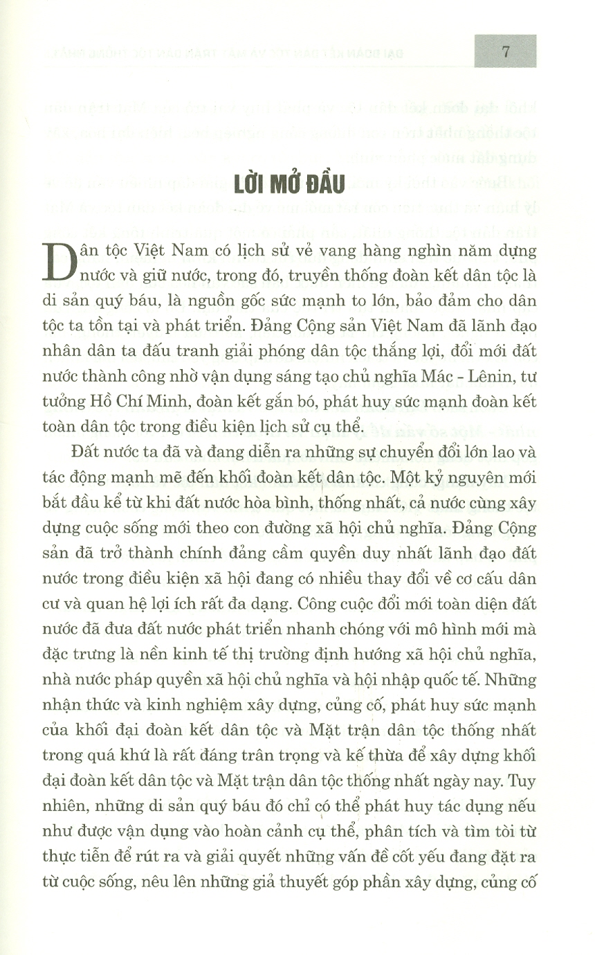 Đại Đoàn Kết Dân Tộc Và Mặt Trận Dân Tộc Thống Nhất - Một Số Vấn Đề Lý Luận Và Thực Tiễn (Bản giới hạn in 100 bản)