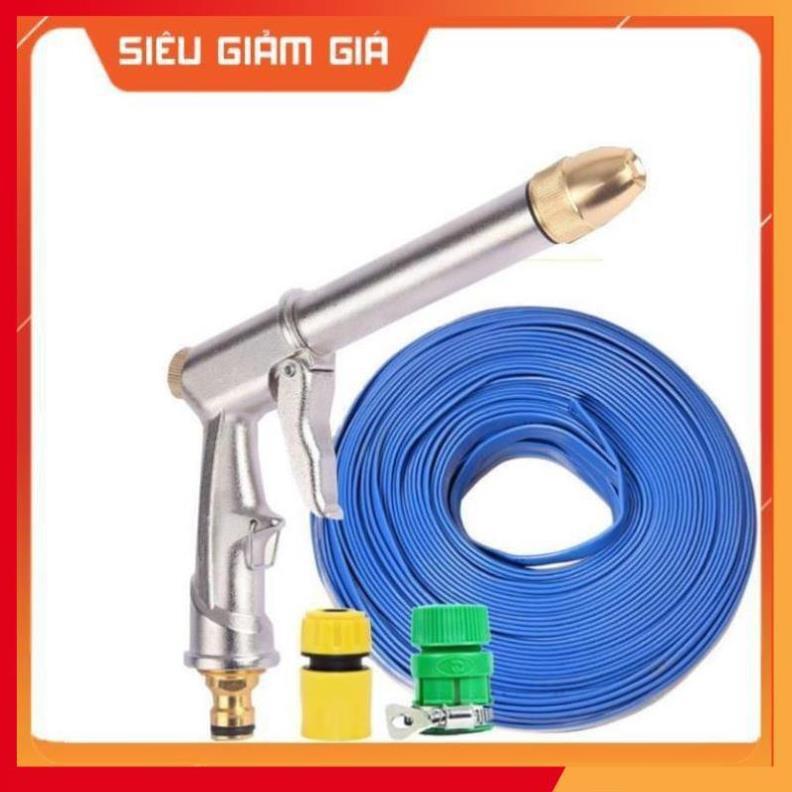 Vòi nước vòi phun nước rửa xe tưới cây tăng áp thông minh + bộ dây bơm nước cao cấp TLG 206810 đầu đồng,nối vàng