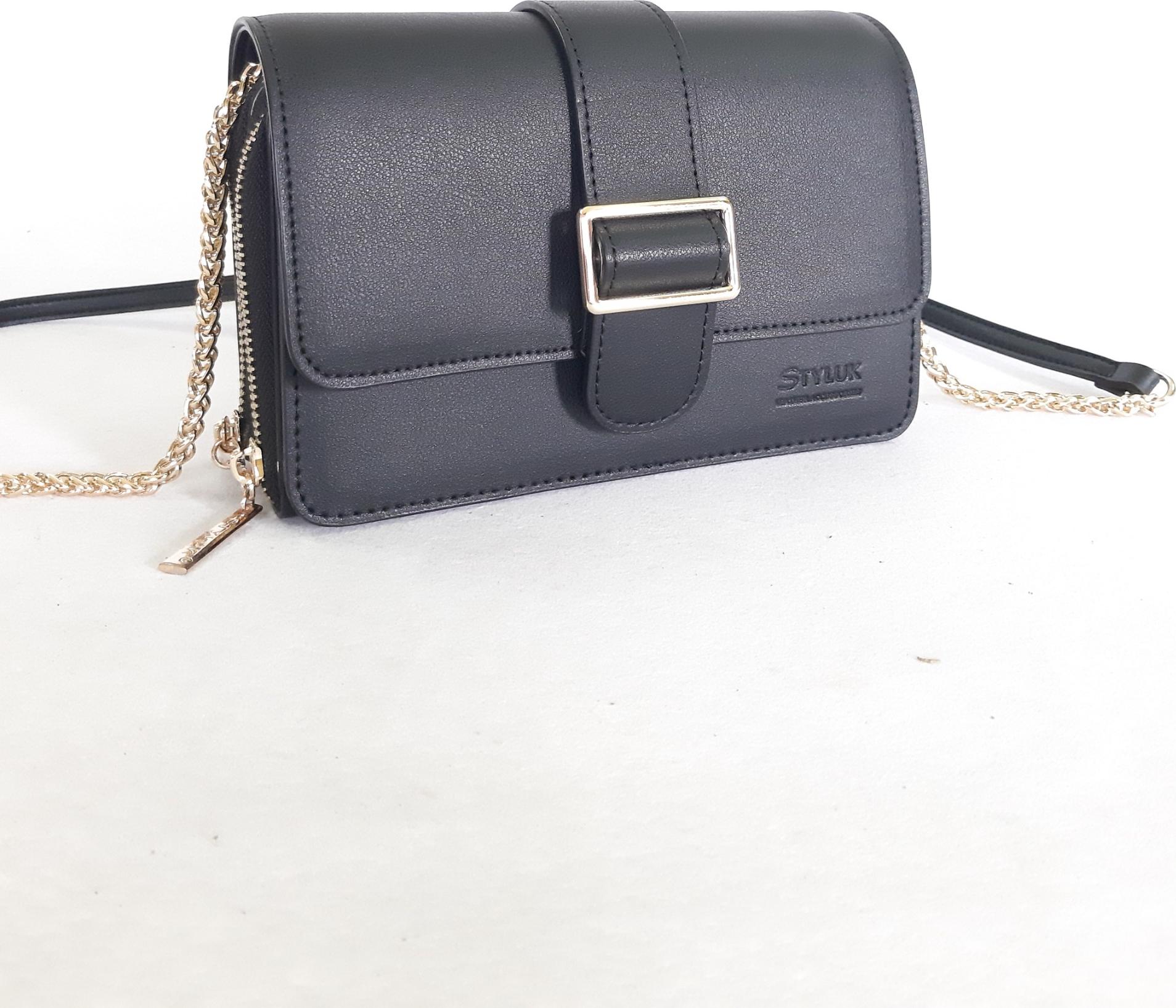 Túi xách nhỏ 2 ngăn khóa kéo CL-047BLK