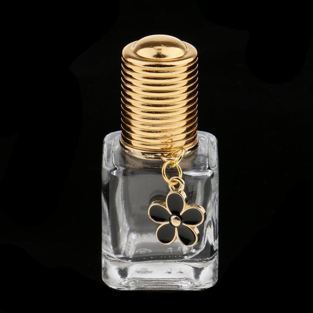 Refillable Comestics Perfume Essential Oil Aftershave Bottle 8ml, Empty Glass Storage Case Clear Portable
