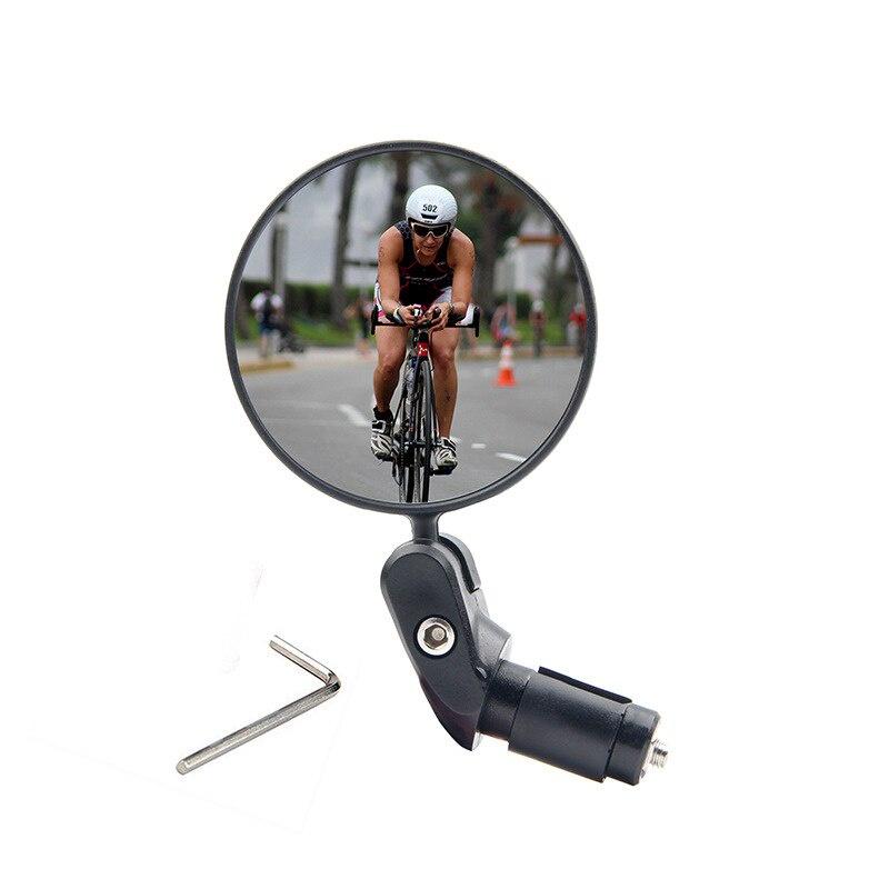 Bicycle Motorcycle Folding Rearview Mirror 360 Rotation Wide Angle Handlebar Mount Adjustable Bike Riding Back Convex Mirror