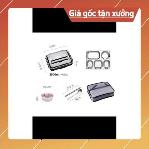 Hộp cơm 5 ngăn inox 304 siêu tiện lợi