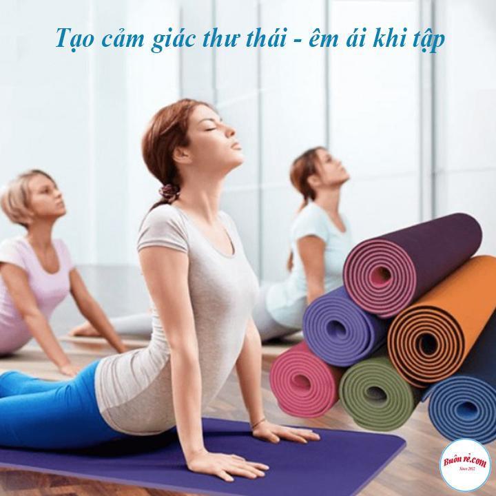 Thảm Tập Yoga TPE 2 Lớp Dày 6mm Cao Cấp Màu Sắc Đẹp Mắt 00854