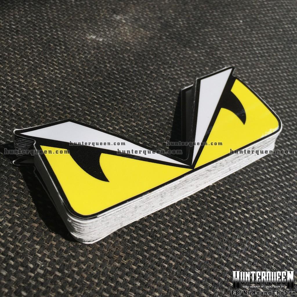 Logo đôi mắt fenfi Hình dán decal siêu dính, chống nước, tem đua trang trí xe máy