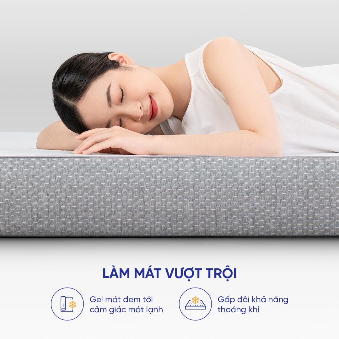 Nệm Foam Comfy Cloud 2.0 cải thiện cột sống, giảm nhức mỏi toàn thân, thoáng khí, chất liệu bền vững