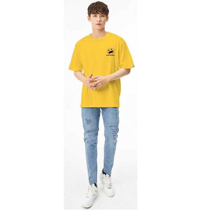 Áo thun nam mặt cười khóa miệng cotton co giãn 4 chiều X-WEAR
