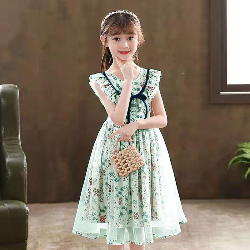 DONGSHOP HOT Đầm bé gái 2023 Váy bé gái mùa hè Váy công chúa siêu tiên