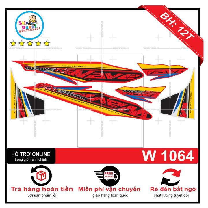 Tem xe wave RS 110 2017 dán xe đỏ