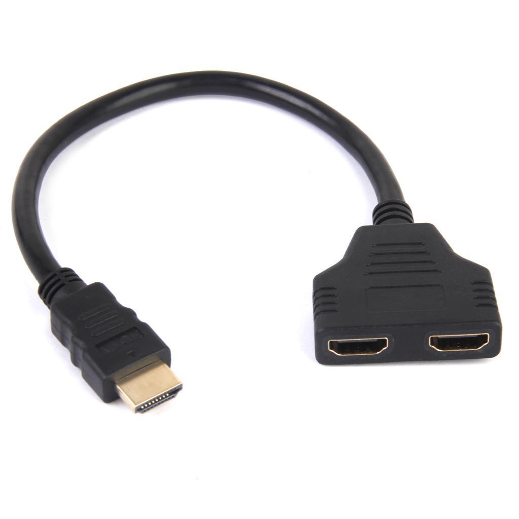 Male to 2 Female Connector Cable Converter Plug for HDTV LCD Monitor