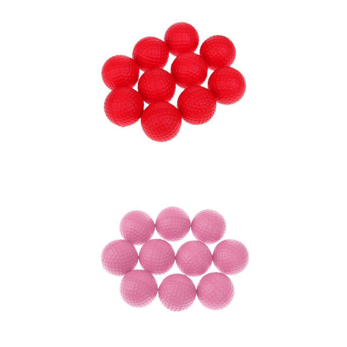 20pcs PU Foam Sponge Golf Training Balls Golf Practice Soft Balls Red/Pink
