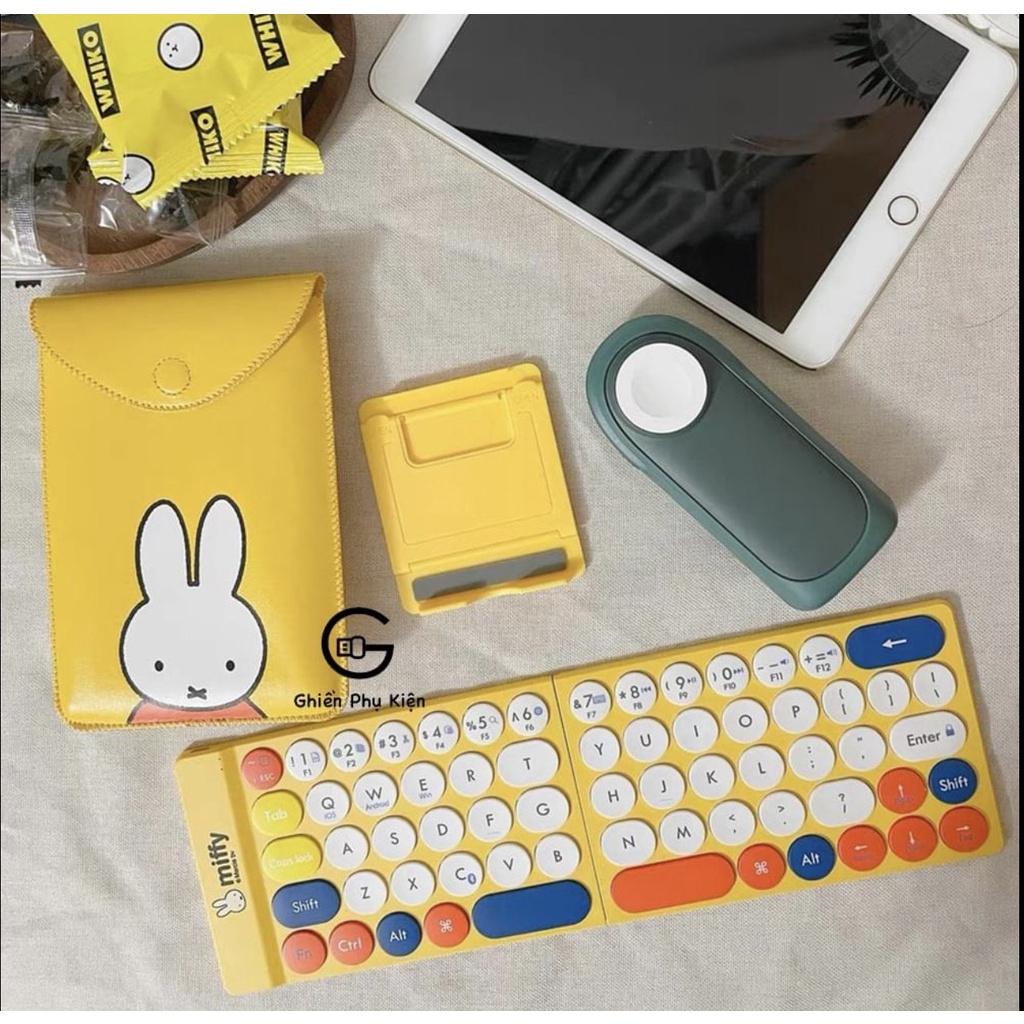 Bàn Phím Gập Không Dây MIPOW MIFFY Mini SLIM-FOLD 3,5 MM Chống Nước Kiêm Túi Giá Đỡ - Hàng Chính Hãng