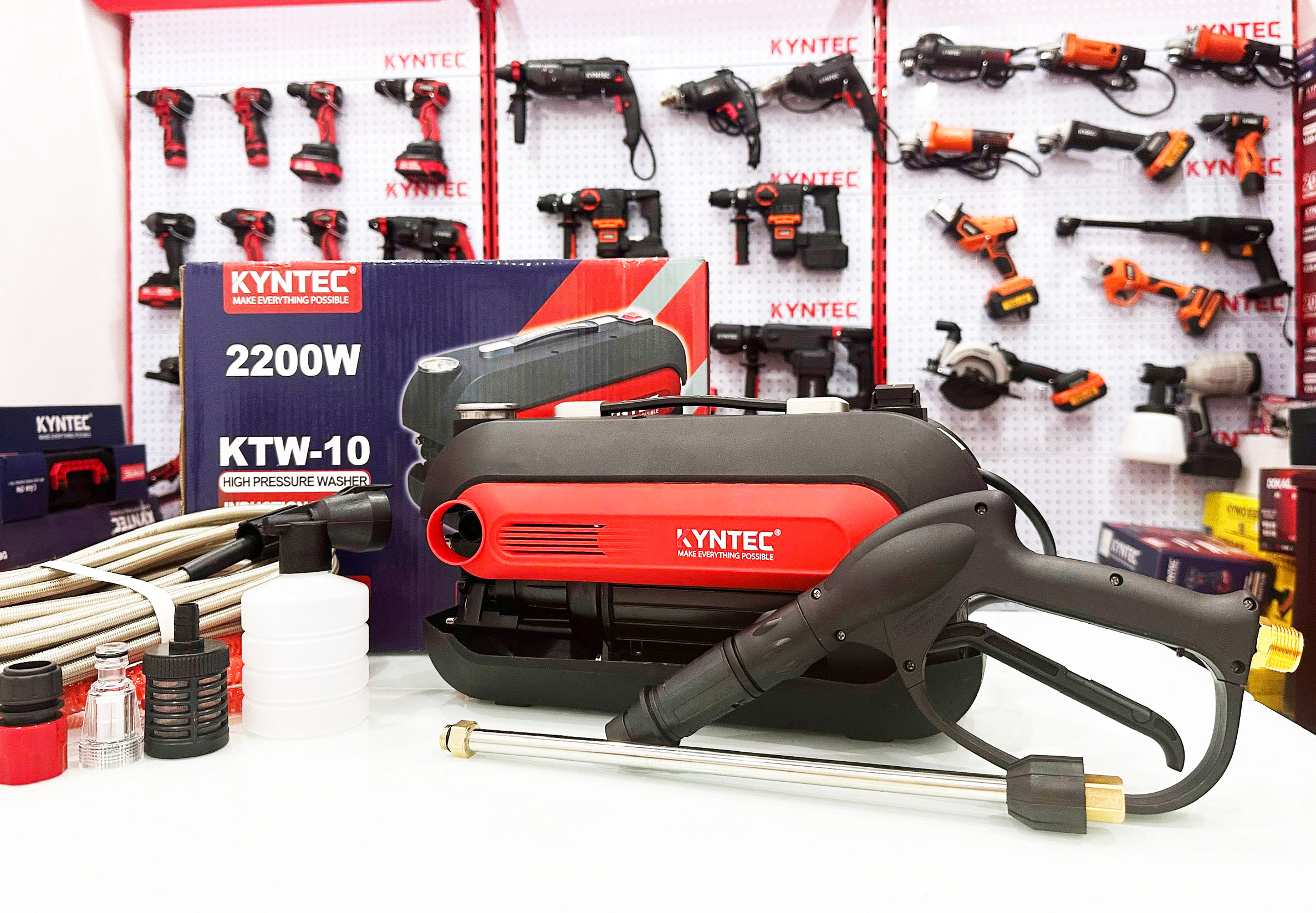 Máy rửa xe áp lực cao nhập khẩu chính hãng Kynko Kyntec KTW - 10 siêu bền