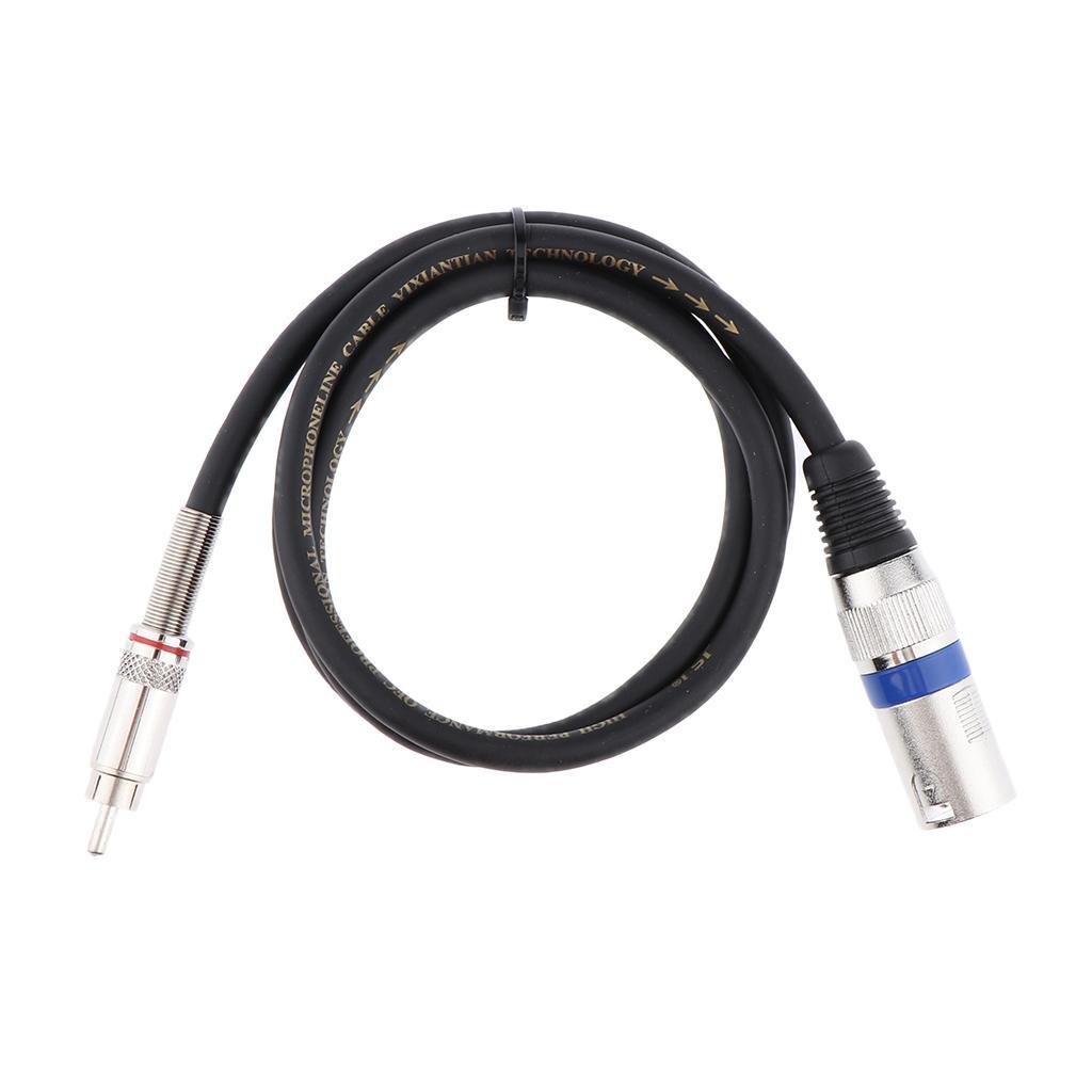 2Piece Phono RCA to XLR Male Cord HiFi Stereo Audio Connector Cable 3.3FT