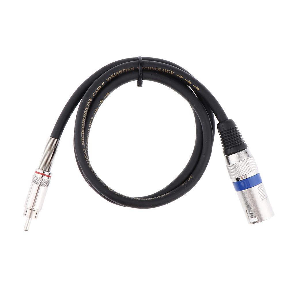 Phono RCA to XLR Male Cord HiFi Stereo Audio Connector Cable 3.3FT