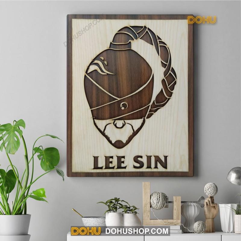 Tranh Treo Tường Bằng Gỗ Handmade DOHU015: Lee Sin - Thiết Kế Đơn Giản, Độc Đáo, Sang Trọng