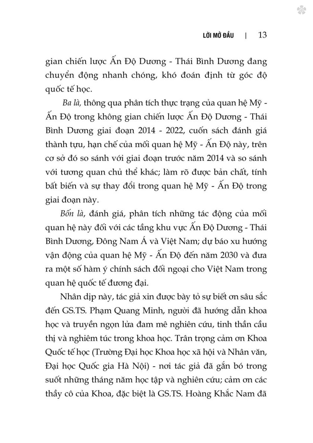 Quan hệ Mỹ - Ấn Độ trong không gian chiến lược Ấn Độ Dương - Thái Bình Dương - bản in 2024
