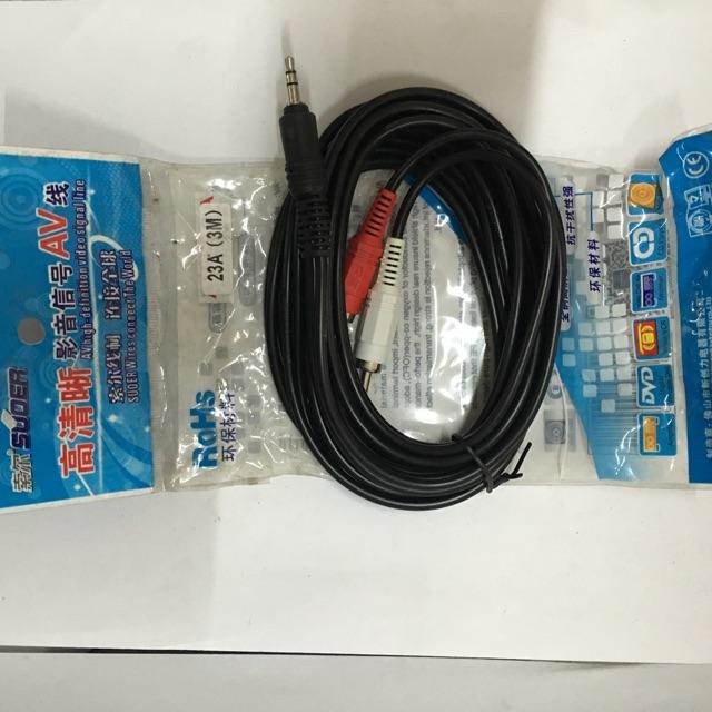 Dây loa 3,5mm ra 2 đầu AV