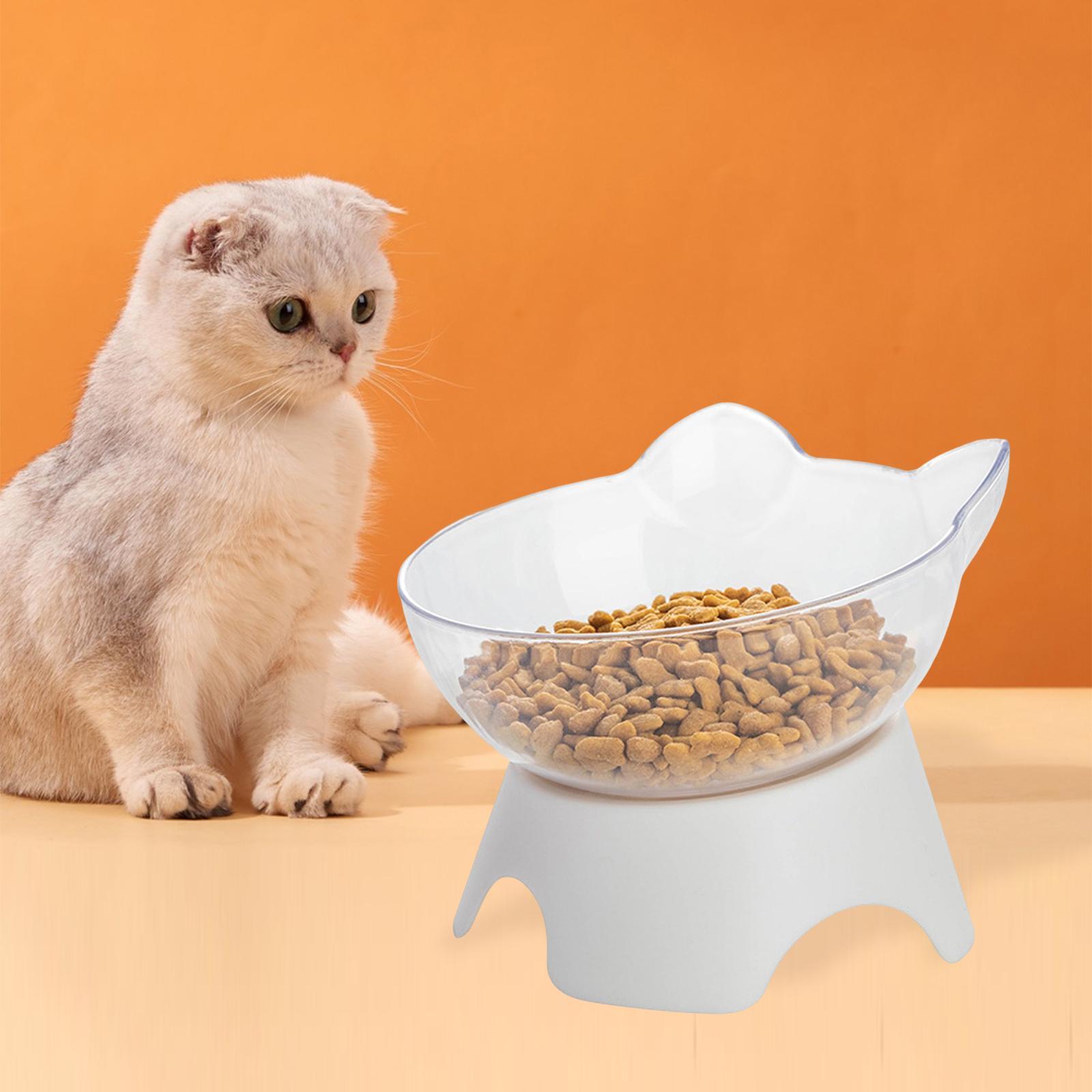 Water Food Dispenser Water Drinking Bowl Cat Bowl Clear
