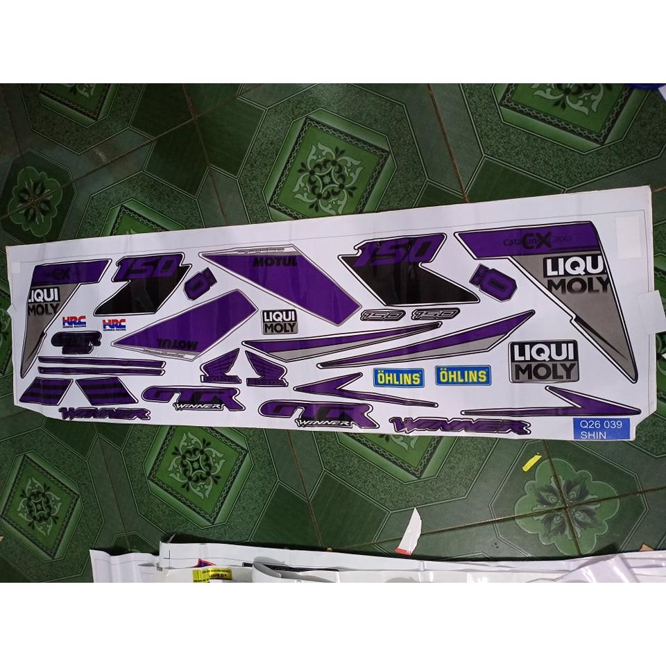 Tem rời winner tím bạc xe đen