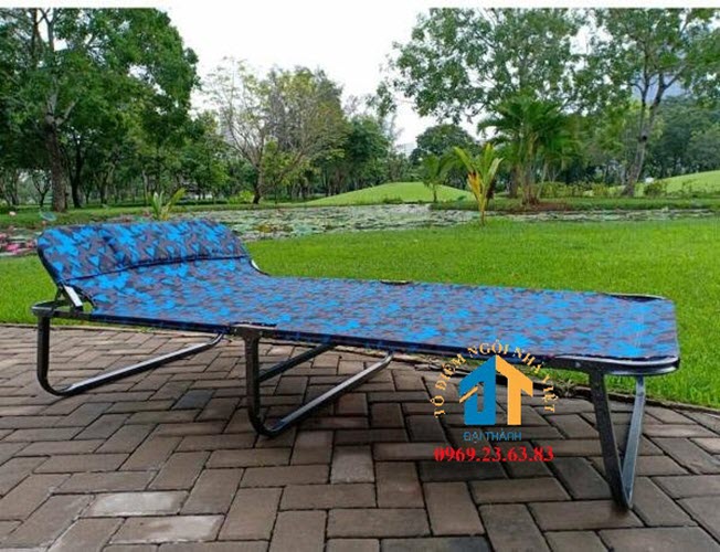 Giường xếp vải khung sắt cỡ đại RỘNG 90CM X DÀI 1M9 - MM06