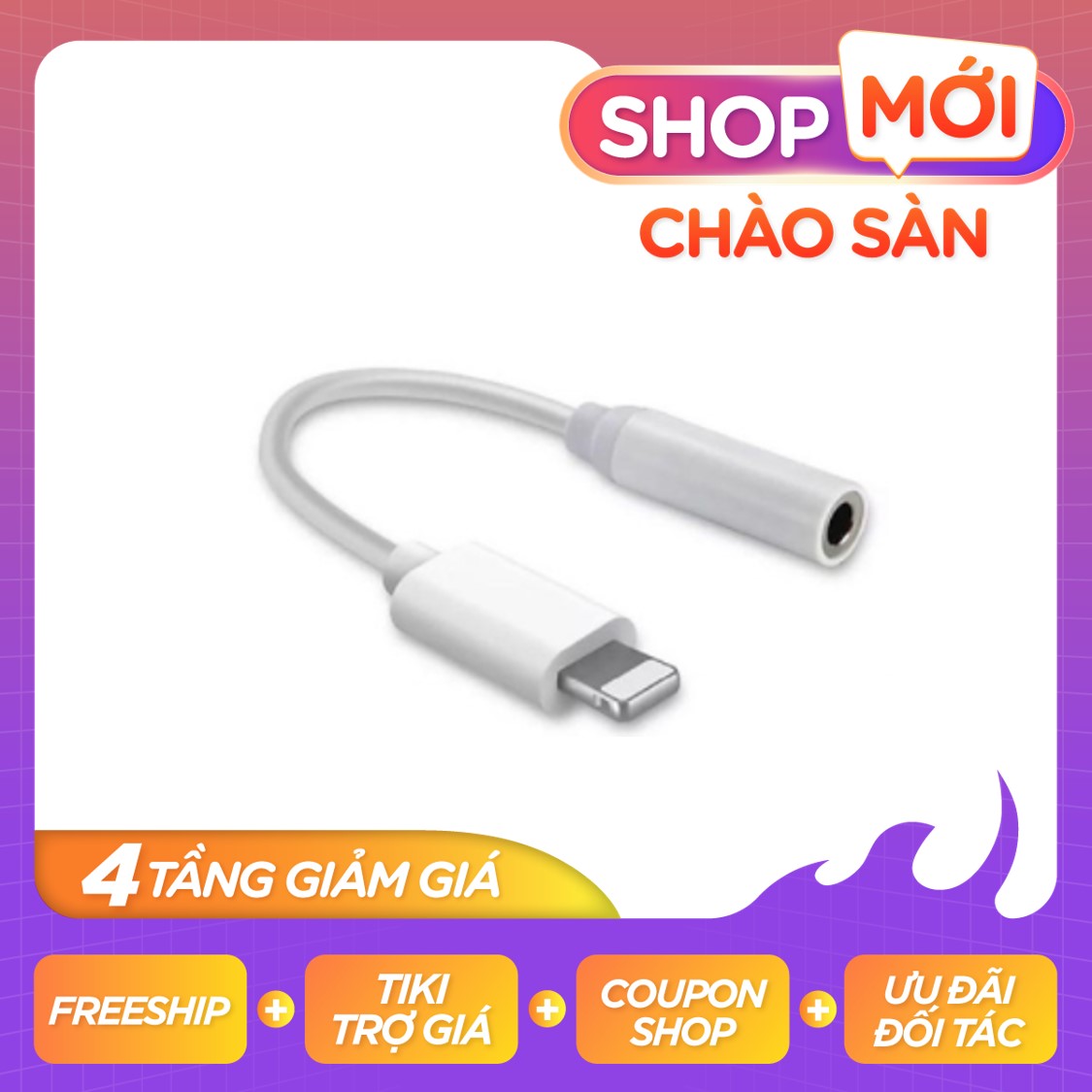 Cable chuyển lightning to jack 3.5 xịn