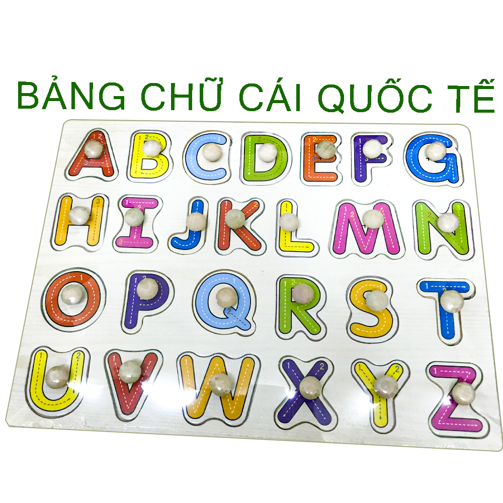 Đồ chơi bộ bảng ghép hình chữ, số đếm, con vật, hình khối, giao thông phát triển kỹ năng The Joy