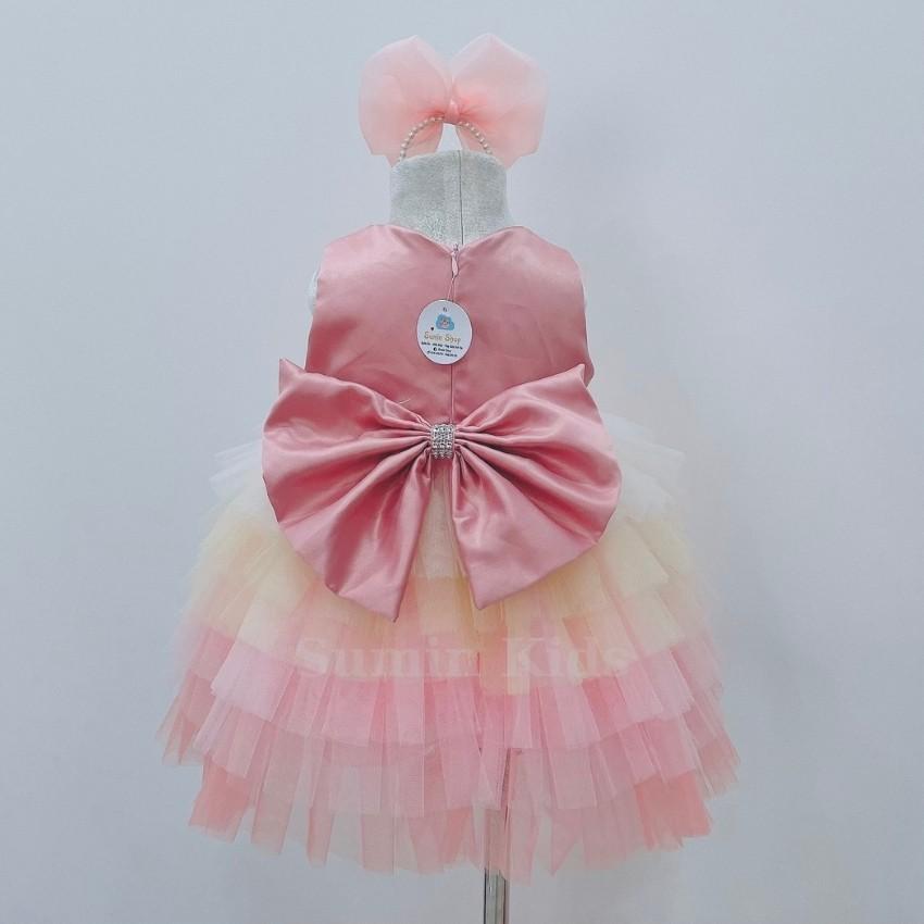 Váy công chúa bé gái mẫu đầm công chúa 7 màu xòe đẹp cho bé yêu  (TẶNG NƠ CÀI TÓC)