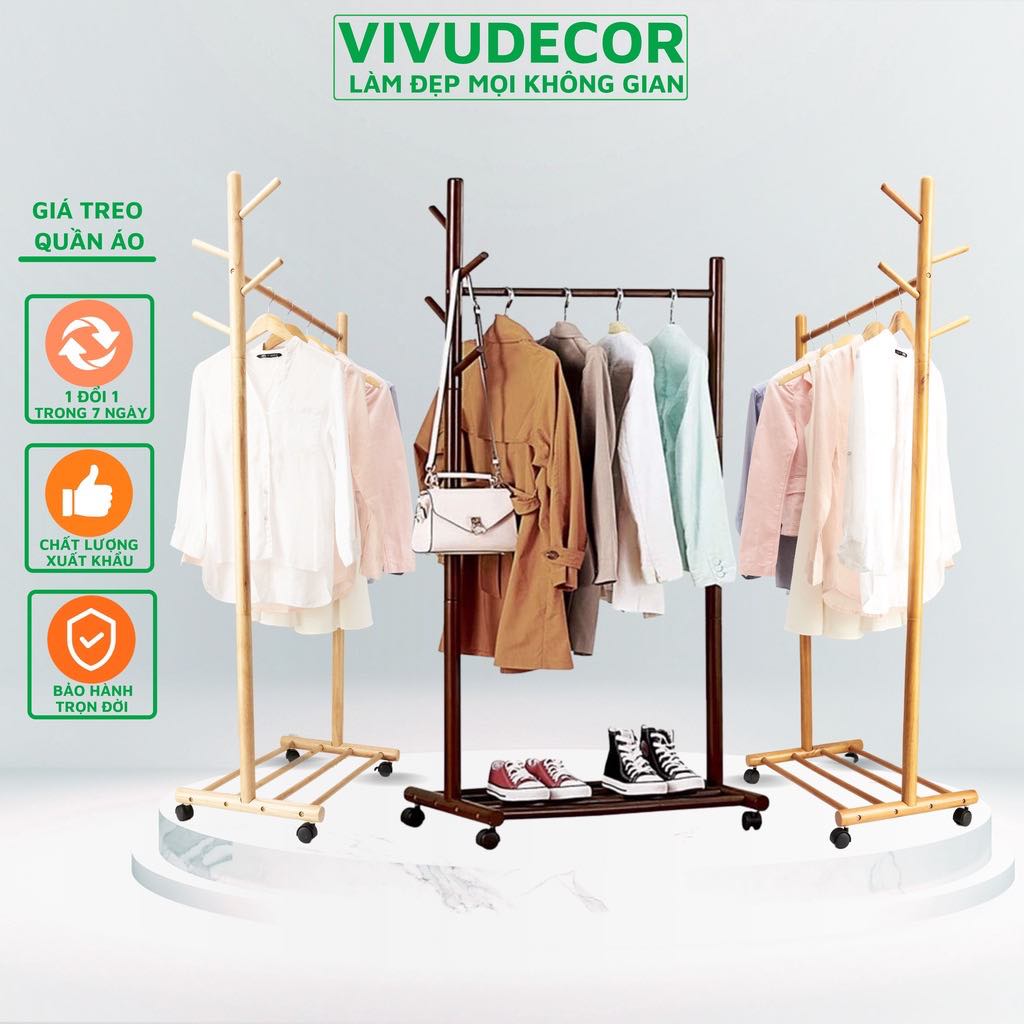 Giá treo quần áo VIVUDECOR GQ02 4 nhánh