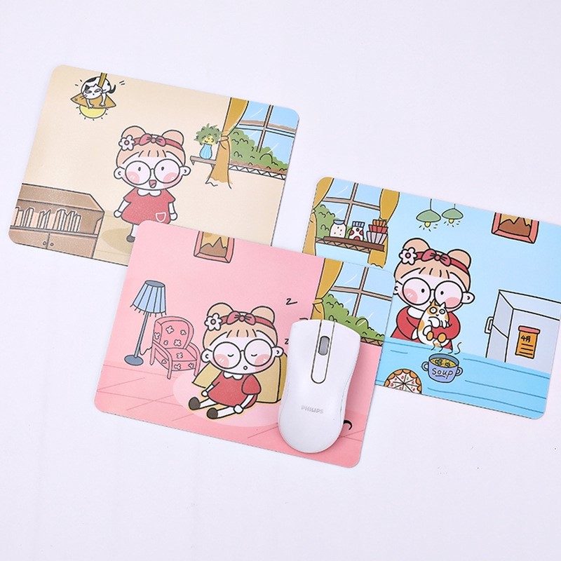 Miếng Lót Chuột Máy Tính Họa Tiết Dễ Thương Tươi Tắn Hàng Chính Hãng (Giao Mẫu Ngẫu Nhiên)