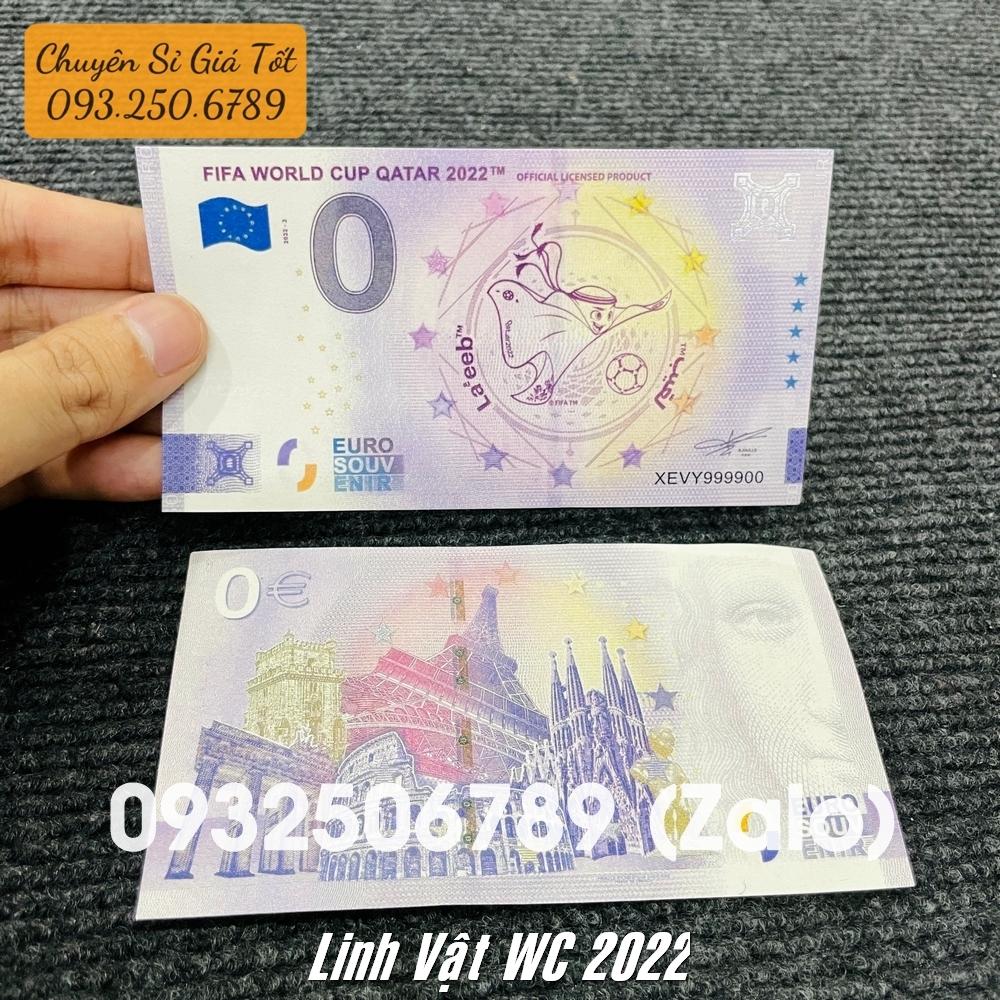 LINH VẬT WC - Tiền 0 Euro lưu niệm quảng bá World Cup 2022, SIÊU SALE