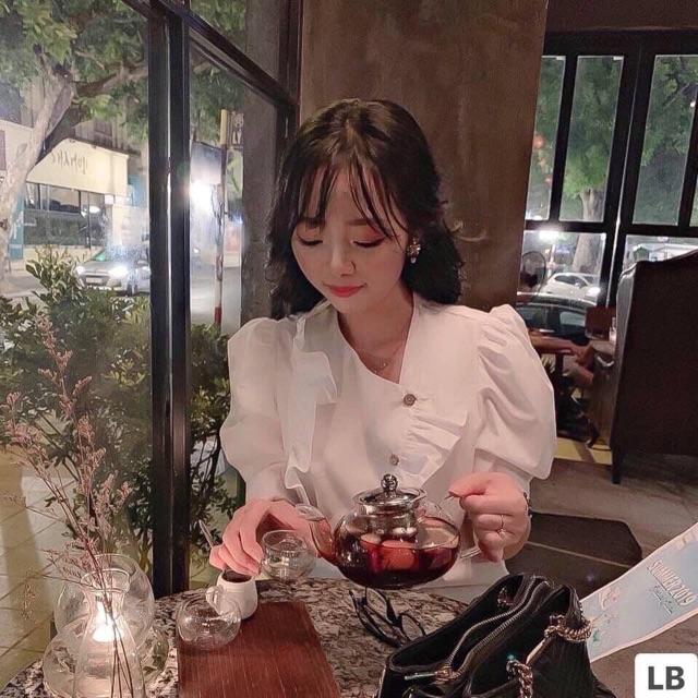 Sơ mi khuy bèo lệch TN