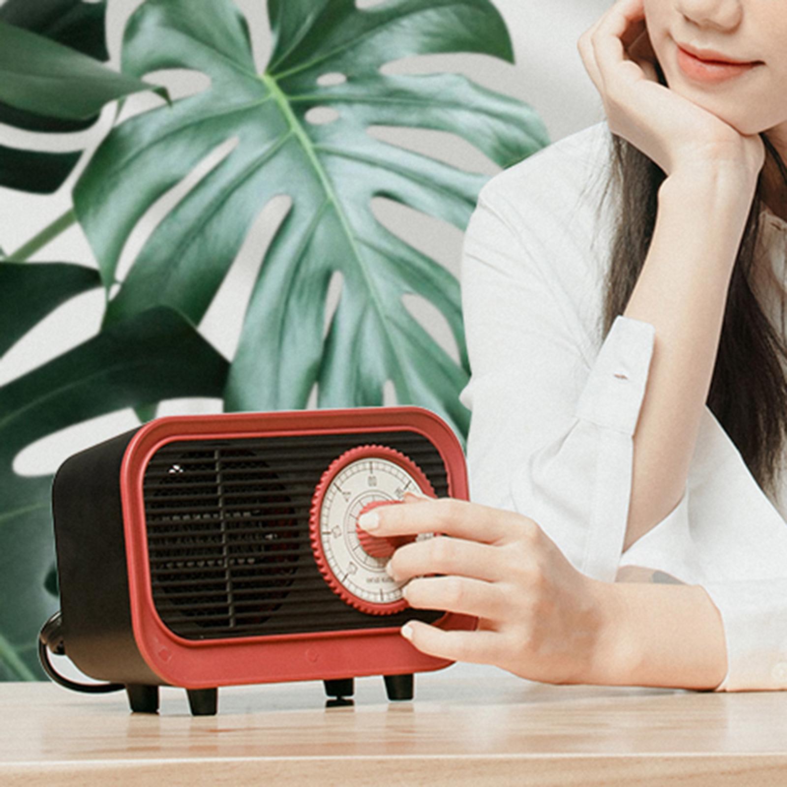 Warm Air Blower Space Heater Portable Retro for Bedroom Winter Room