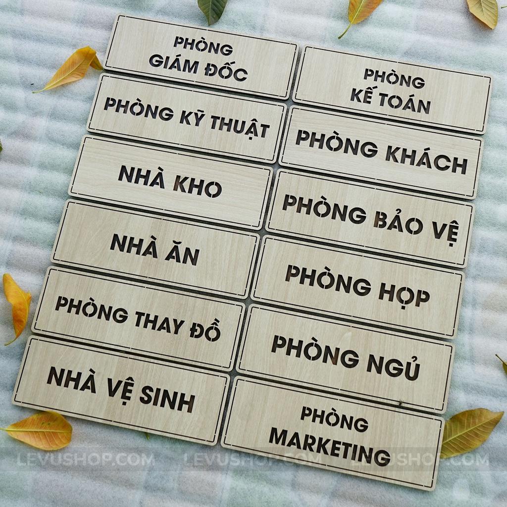 12 Mẫu bảng gỗ tên phòng dán cửa giá rẻ có sẵn keo dán tường