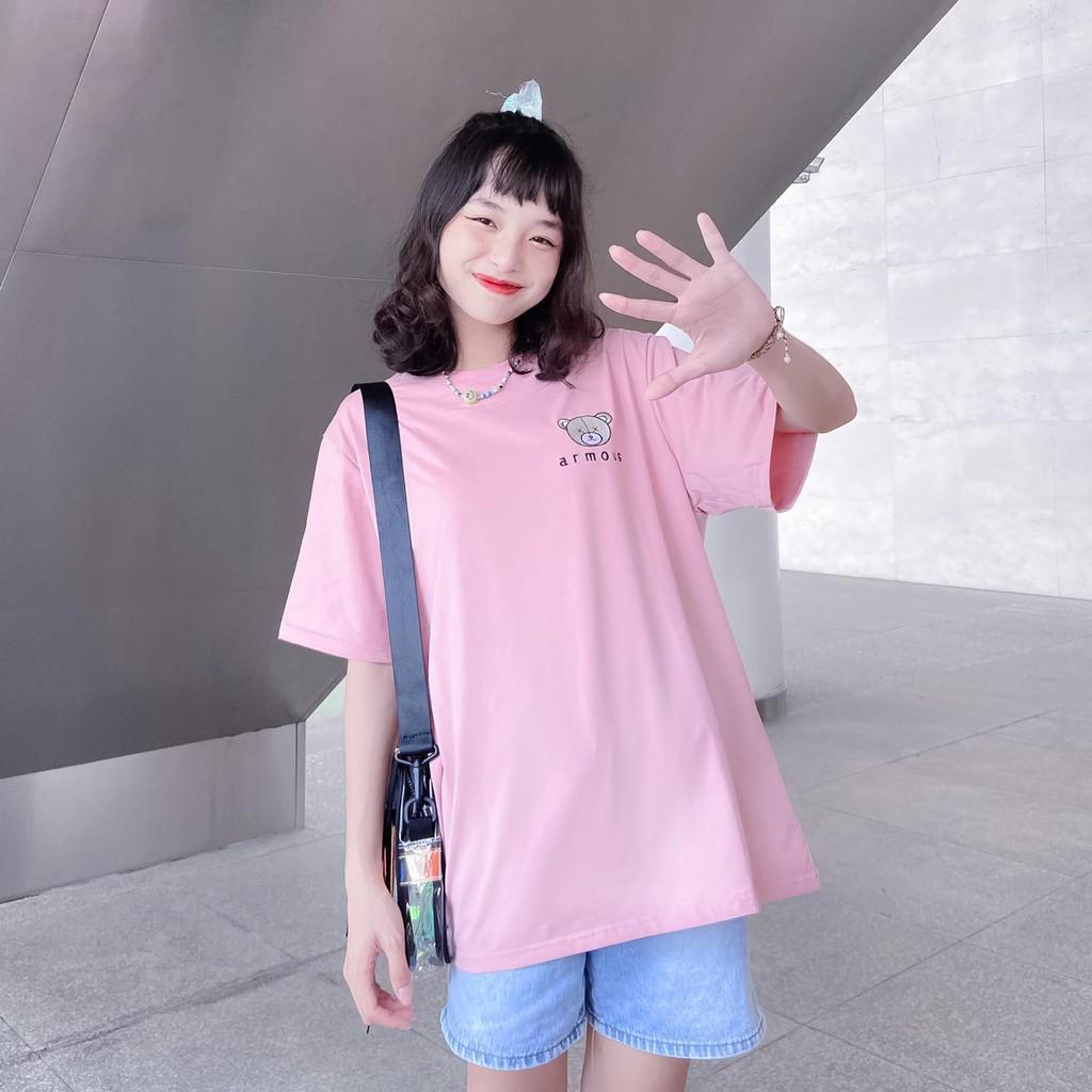 Áo thun tay lỡ Thiêu Gấu AR MOUS phông Unisex nam nữ tee oversize form rộng pull Ulzzang Streetwear Hàn Quốc vải mềm