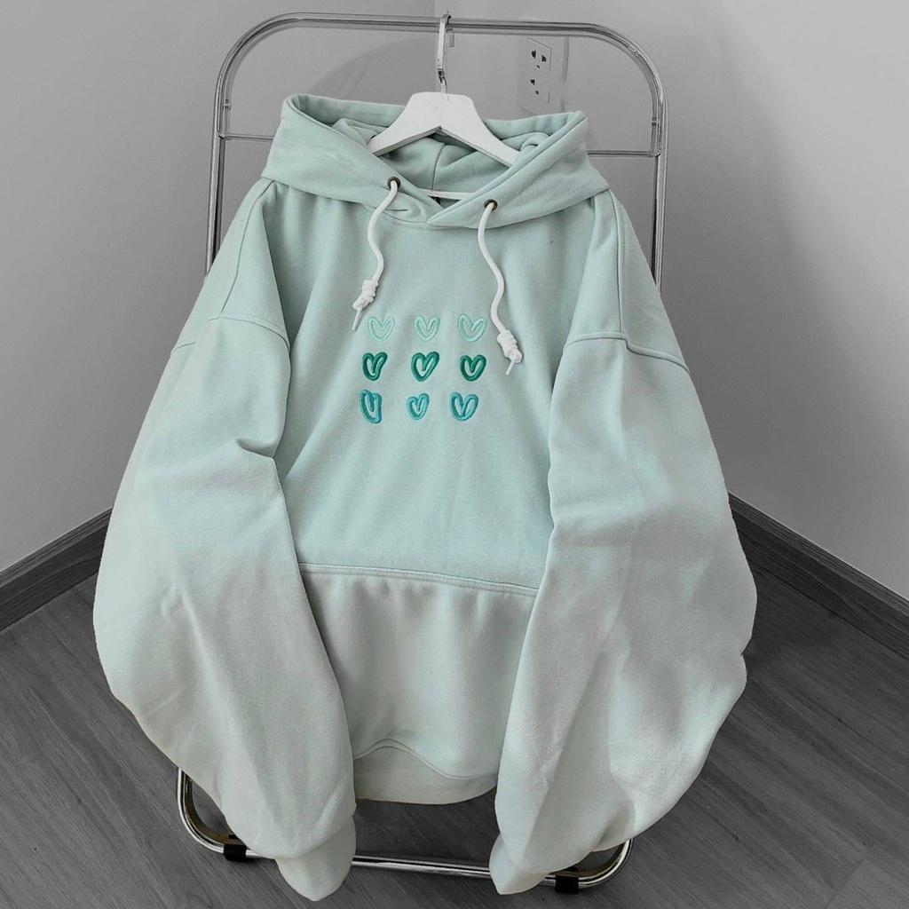 Áo Khoác Nỉ Form Rộng Thêu TIM Unisex Nam Nữ , Áo Khoác Thể Thao Chống Tia Cực Tím Siêu ĐẸP Thời Trang Mùa Hè