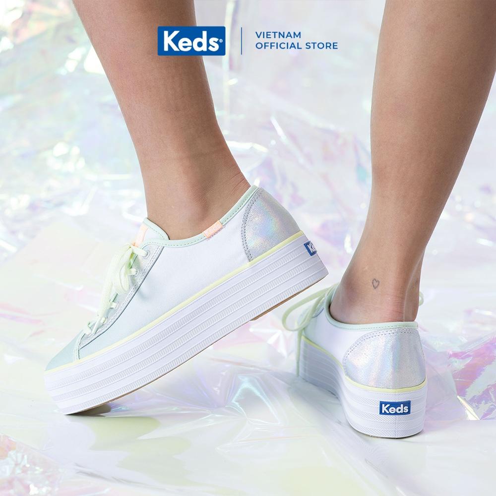 Giày Keds Nữ- Tripple Up Fade Canvas Green- KD066009