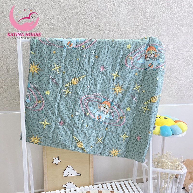 Mền mát cho bé đi học Katina House 1mx1m2, vải tencel mềm mại thoáng mát